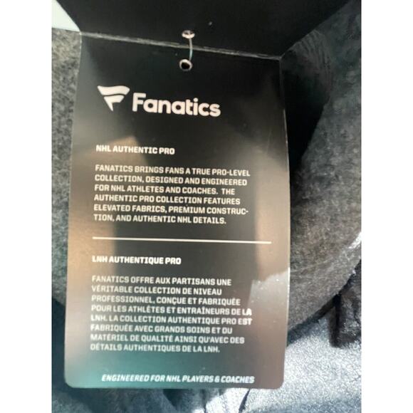 NHL Seattle Kraken Dark Gray Pullover Hoodie Small 🔥NEW🔥Fanatics Authentic Pro - Picture 9 of 9